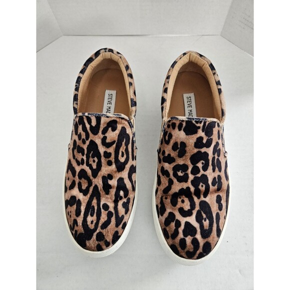 Steve Madden Women's Gills Slip-On Sneaker Cheetah Print Size 6.5 - Picture 3 of 6
